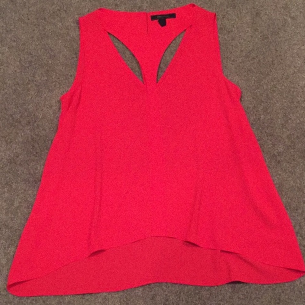 Bcbg red cut out tank like new-